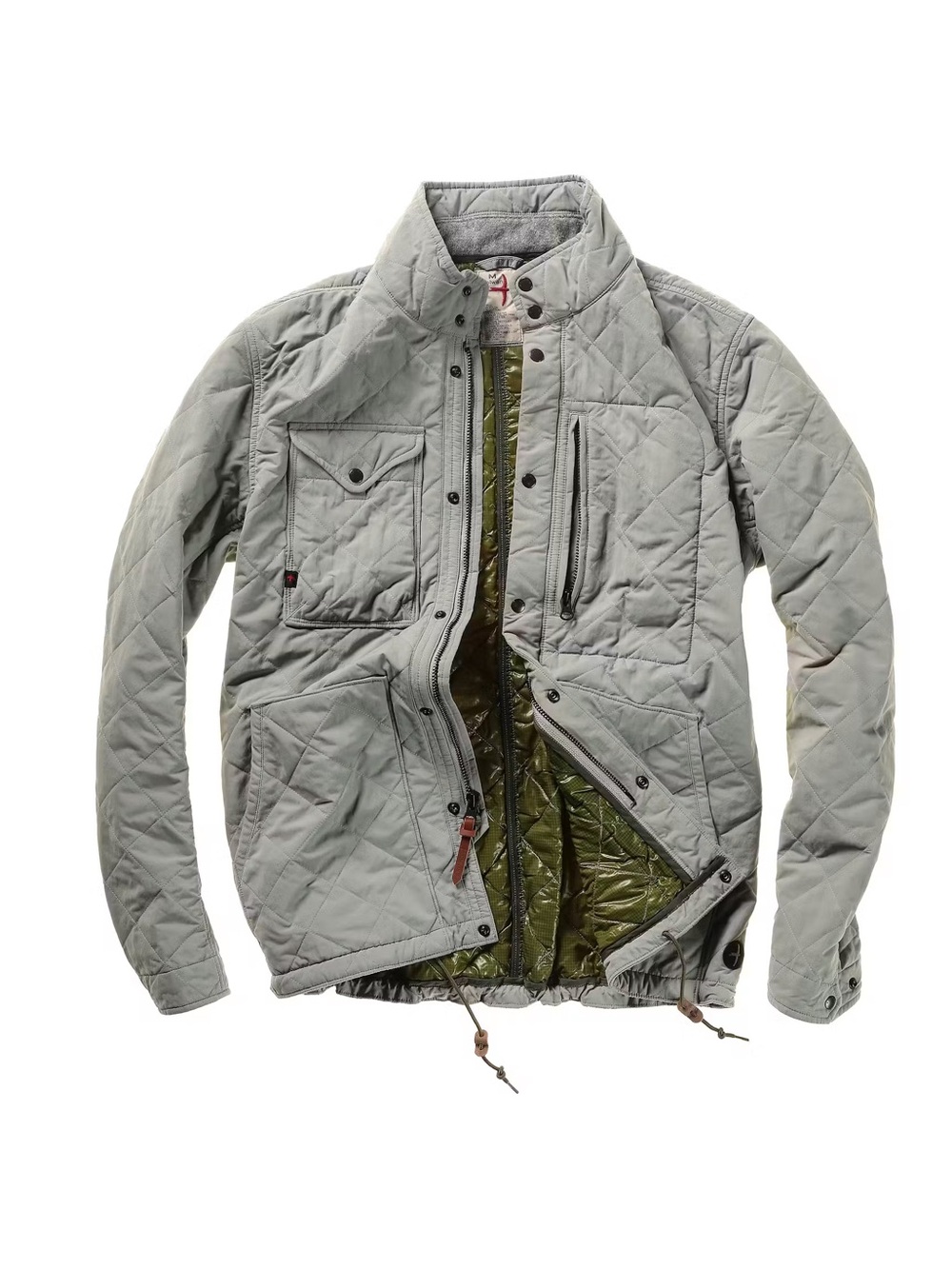 NWOT Relwen Quilted Insulated Tanker Jacket in Stone Gray Size XL